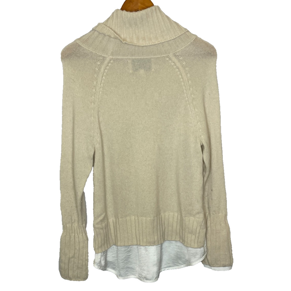Women's XS Brochu Walker Jolie Fringe Layered Looker 100% Cashmere Sweater - Picture 6 of 6